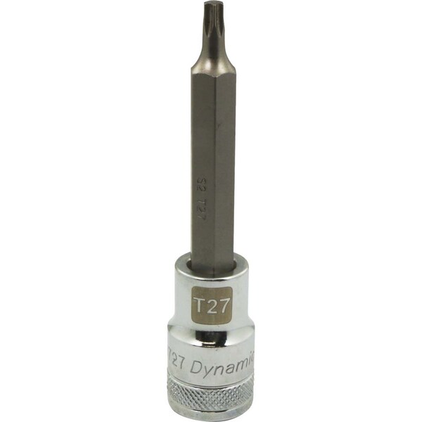 Tools 1/2 Drive Torx Head, T27 Long Bit, Chrome Finish Socket